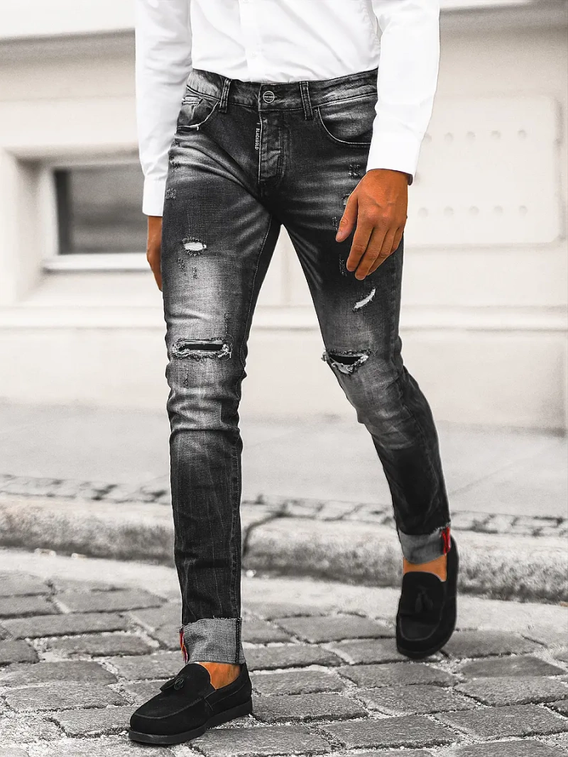 Juoda vyriški džinsai OZONEE NB/MP0126N