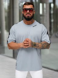 Šviesiai-mėlyni vyriški marškinėliai OZONEE O/QQ1195