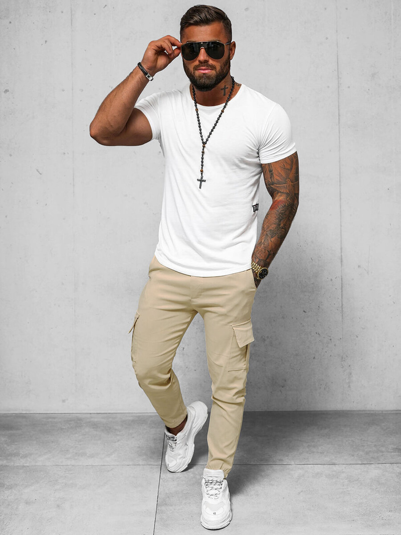 Smėliniai Vyriškos Chino Kelnės OZONEE O/1404SP