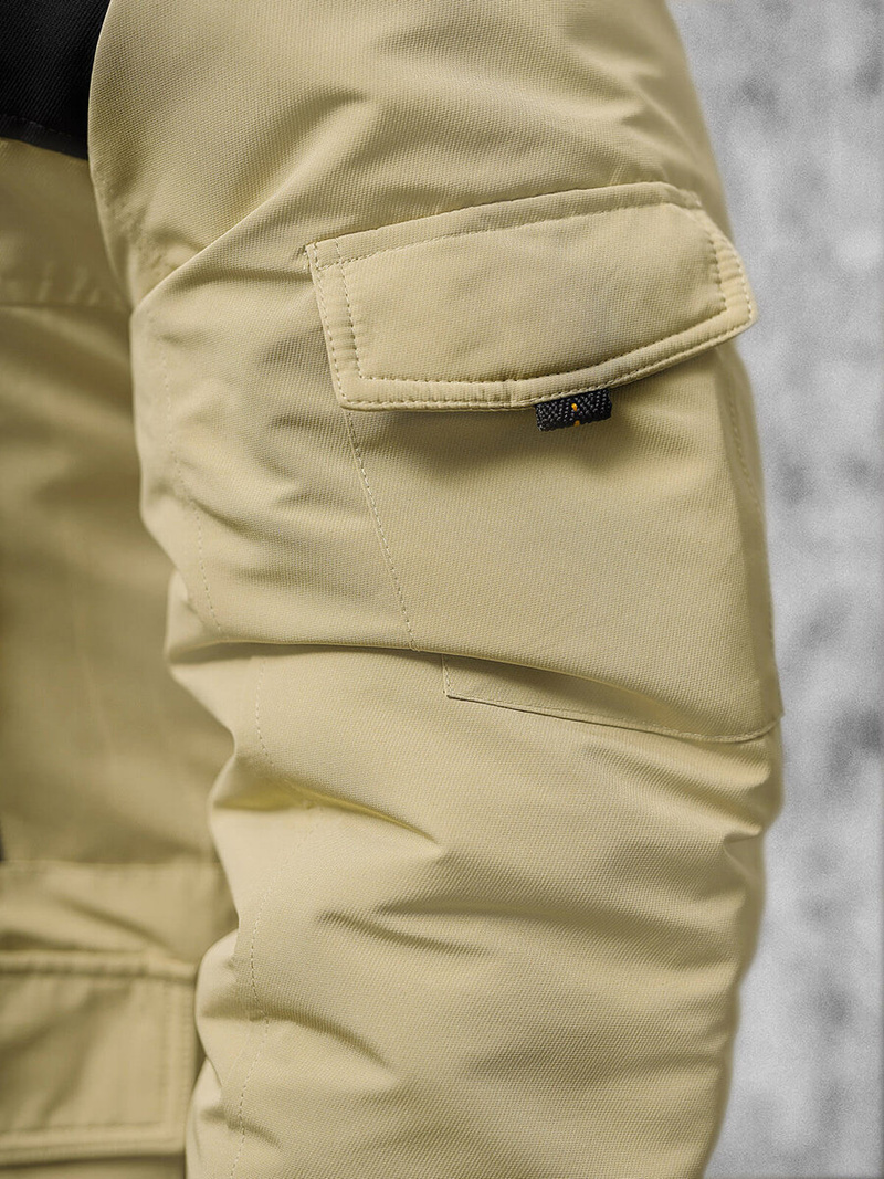 Smėlinis vyriška žieminė striukė OZONEE JS/22M322/62