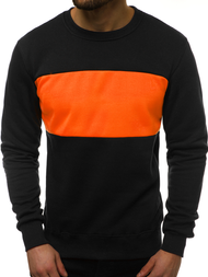Juodai-Oranžinis vyriškas džemperis OZONEE JS/2010