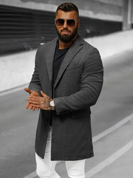 Grafitinis vyriškas paltas OZONEE JB/1047Z