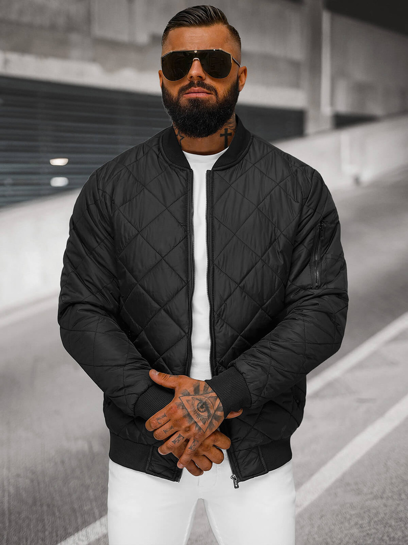 Juoda vyriška striukė OZONEE JS/MY01Z