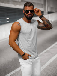 Pilki vyriški berankoviai marškinėliai OZONEE JS/99001Z