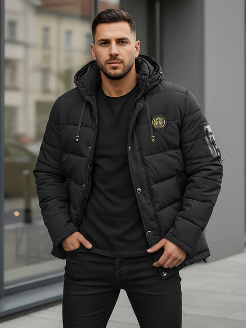 Juoda vyriška striukė  OZONEE JS/57M7503/392Z