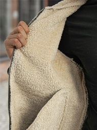 Juoda vyriška odinė striukė OZONEE JS/11Z8271