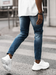 Mėlyni vyriškos stiliaus kelnės OZONEE NB/MP0005BZ