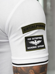 Balta vyriški polo marškinėliai OZONEE NB/MT3144