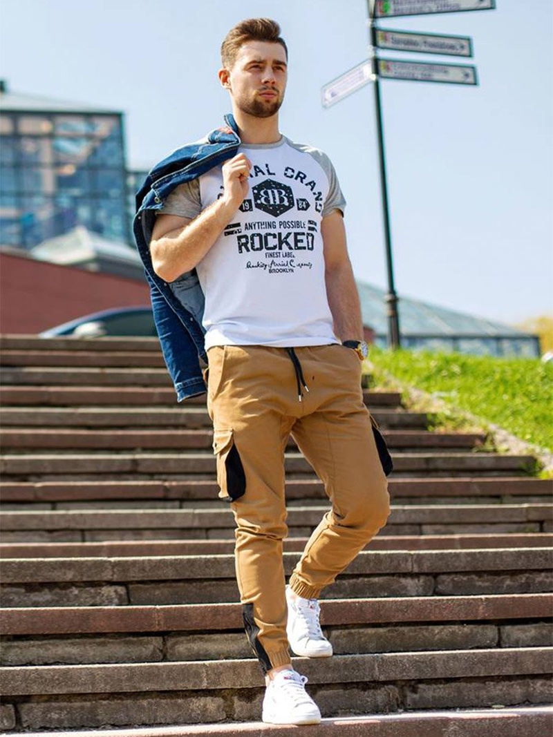 Camel vyriškos jogger stiliaus kelnės OZONEE A/705