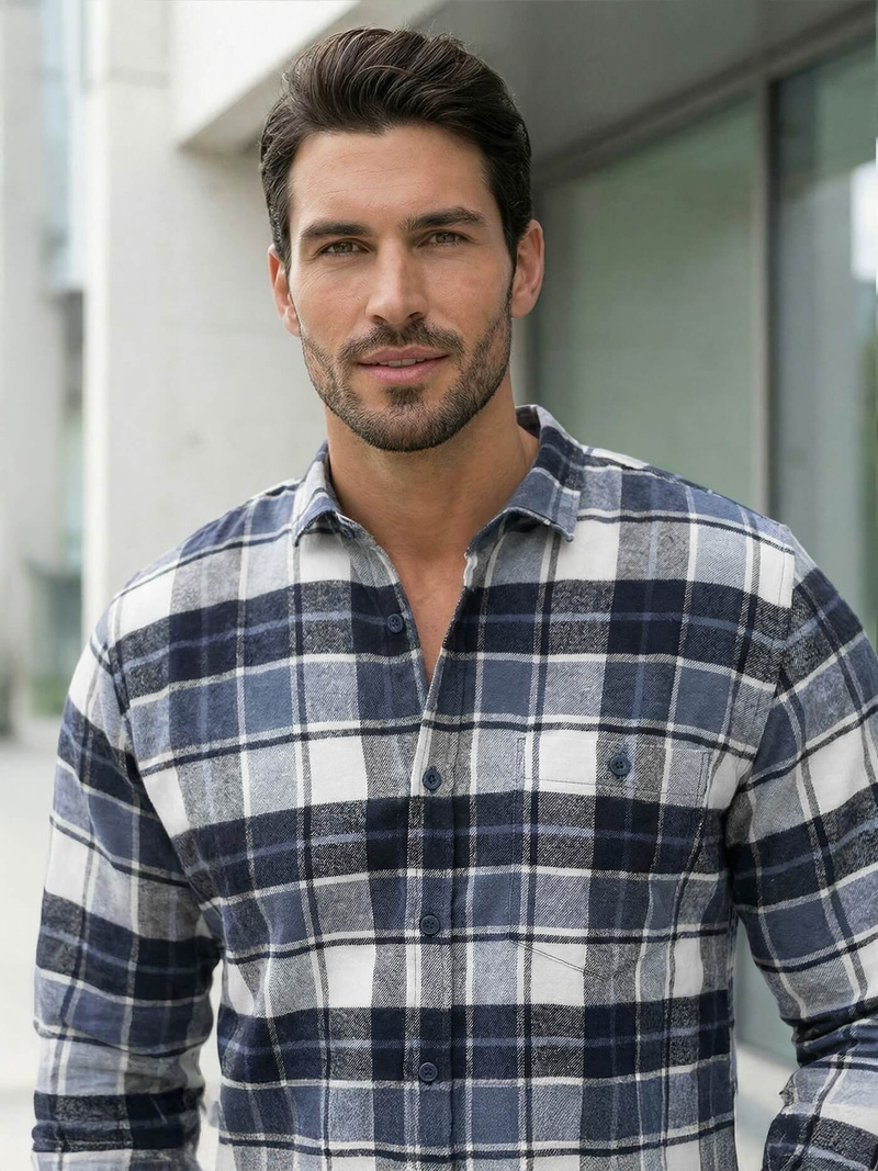 Granatinė vyriški marškiniai OZONEE V/V175Z