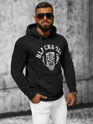 Juoda vyriškas džemperis su gobtuvu OZONEE NB/MF2007