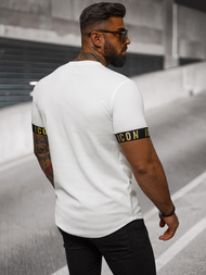 Balta ir auksinė vyriški marškinėliai OZONEE O/T7578