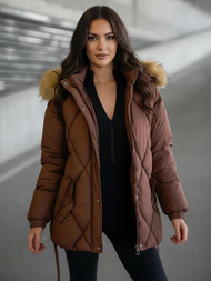 Šokoladas moteriška žieminė striukė OZONEE JS/5M3329/158Z