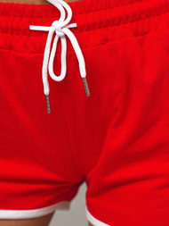 Raudonos moteriški sportiniai šortai OZONEE JS/8K208/18Z