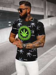 Juodi vyriški marškinėliai OZONEE O/T139/3