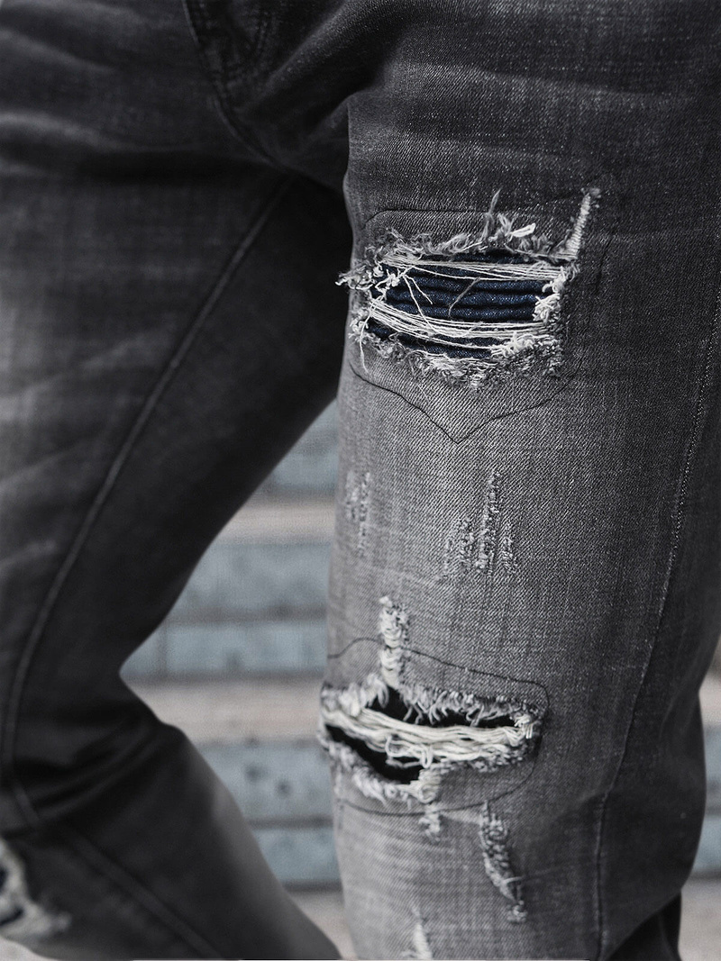 Juodai vyriški džinsai OZONEE NB/MP0075N