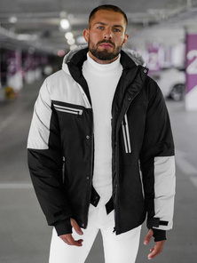 Juodai-pilka vyriška žieminė striukė OZONEE JS/91M9903/92