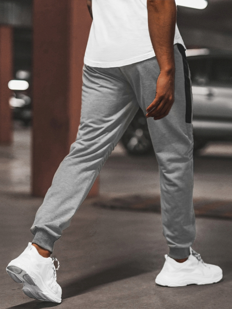 Pilkos vyriškos sportinės kelnės OZONEE JS/68K10326Z