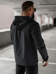 Juodi vyriška softshelte striukė OZONEE JS/27B6523/3Z