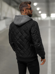 Juoda vyriška striukė OZONEE JS/8M986/392