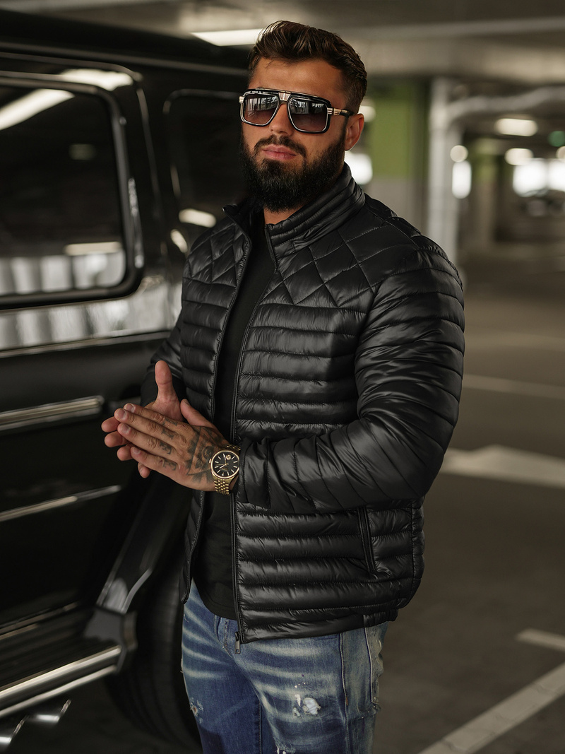 Juodi vyriška striukė OZONEE JS/16M9328/392BZ