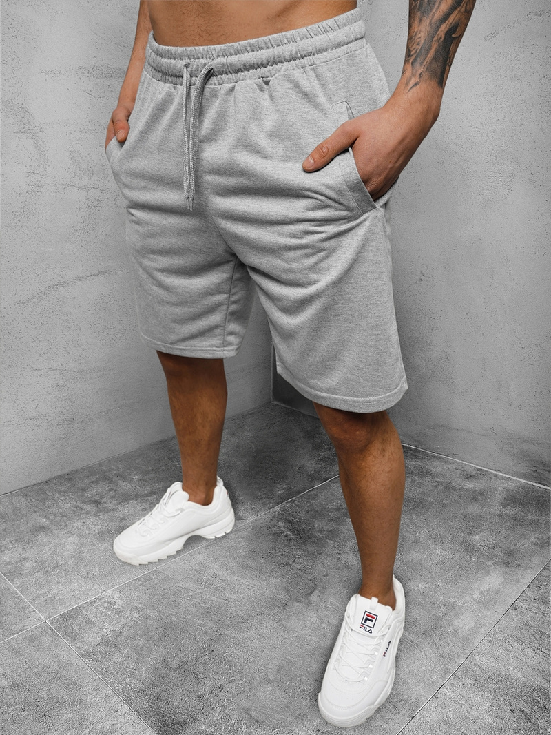 Pilkas vyriški sportiniai šortai OZONEE JS/8K100/2