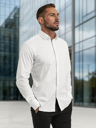 Balti vyriški marškiniai OZONEE V/V180