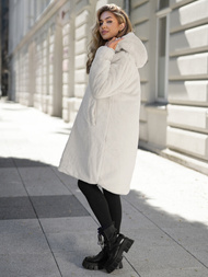 Pieno spalva moteriška ilga žieminė striukė OZONEE JS/5M3352/280