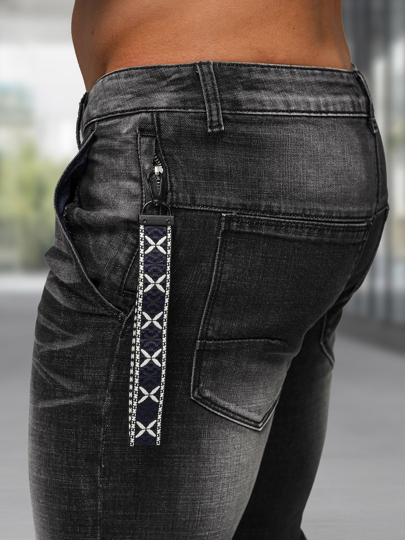 Juodai vyriški džinsai OZONEE NB/MP0091N