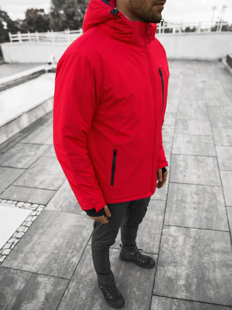 Žieminė raudona vyriška striukė OZONEE JS/HH011/5Z