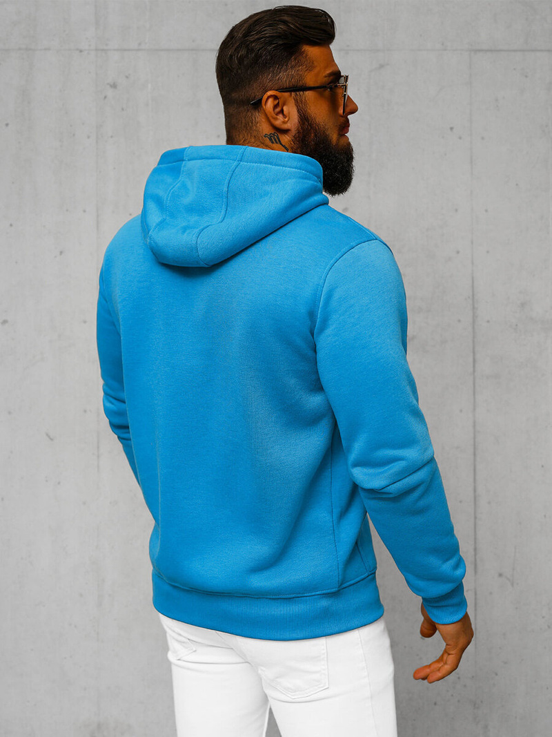 Melsvas džemperis su gobtuvu OZONEE JS/2008Z