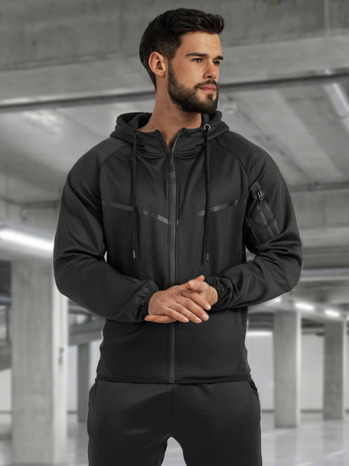 Juodas vyriškas sportinis kostiumas OZONEE JS/8C1966/3