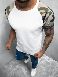 Baltai-kamufliažiniai vyriški marškinėliai OZONEE O/1176 