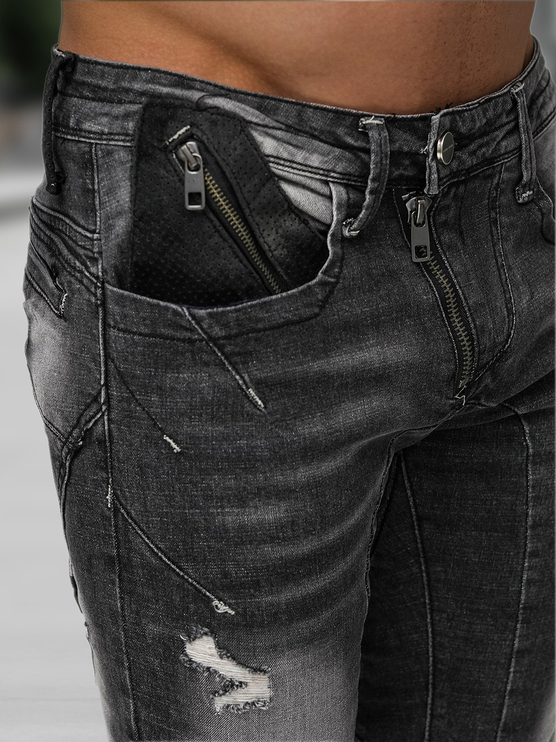 Juodai vyriški džinsai OZONEE NB/MP0045NZ