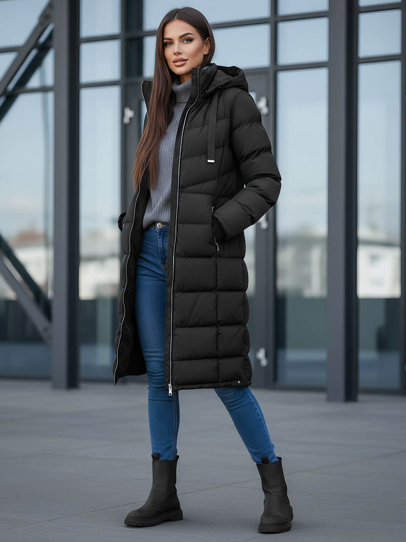 Juoda moteriška striukė OZONEE JS/M736/392Z