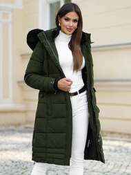 Rusvai žalsva moteriška striukė OZONEE O/W377Z