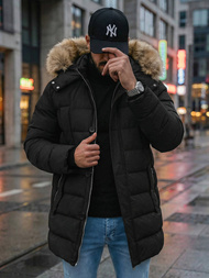 Juodi vyriška žieminė striukė OZONEE JS/5M3122/392Z