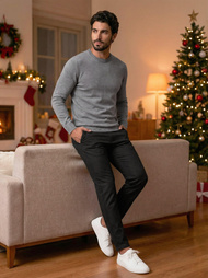  Juoda vyriškos chino kelnės OZONEE V/6545Z