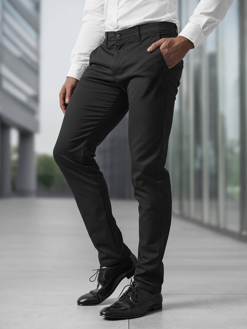 Juoda vyriškos chino kelnės OZONEE V/6545