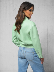 Mėtinė Moteriška Odinė Striukė OZONEE O/G116