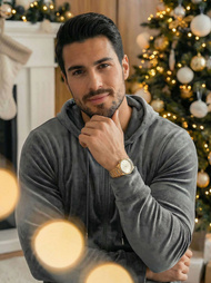 Grafitinis vyriškas veliūrinis sportinis kostiumas OZONEE JS/8C1169/6Z