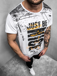 Balti vyriški marškinėliai OZONEE JS/KS1983Z