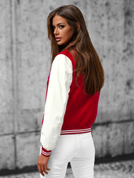 Raudona moteriška striukė OZONEE JS/16M9069/270