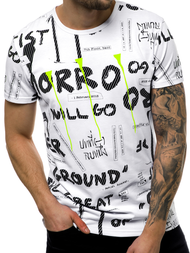 Balti vyriški marškinėliai OZONEE JS/SS10926