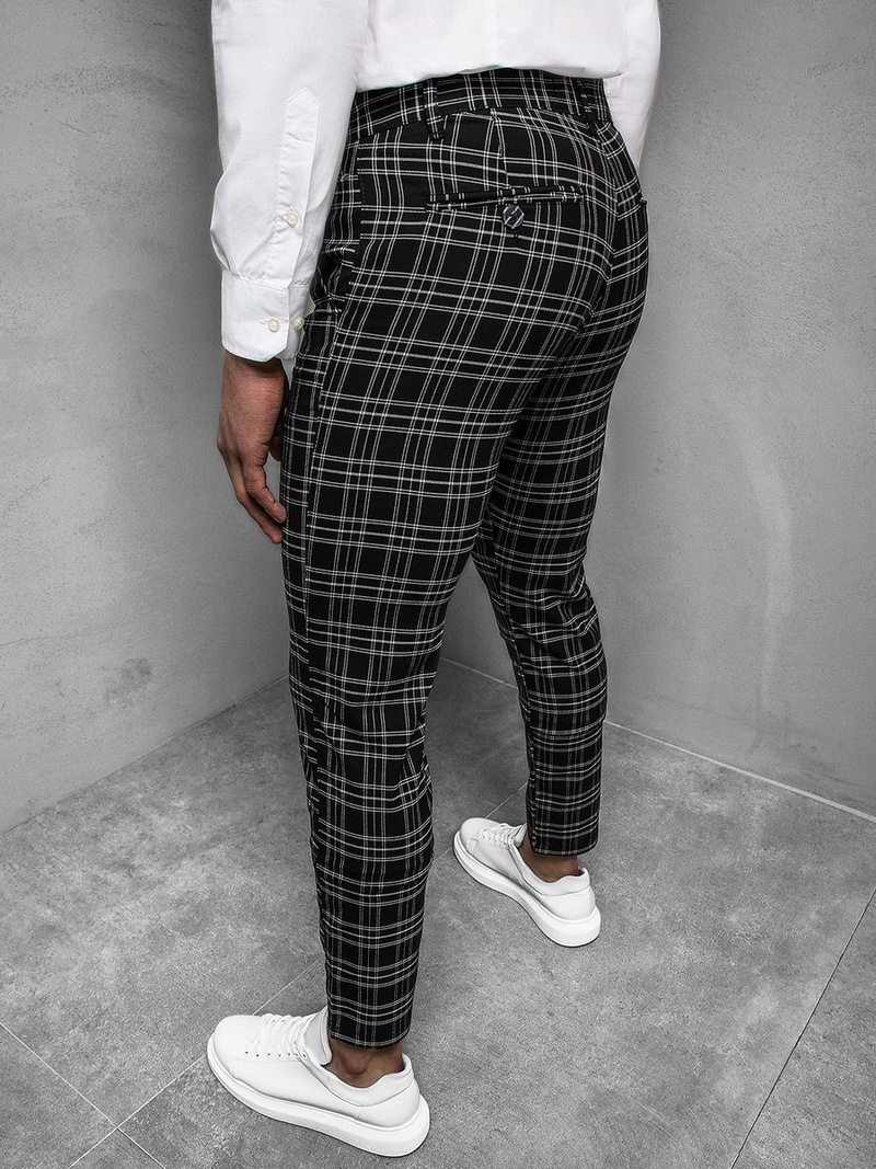 Juodos vyriškos chino kelnės OZONEE DJ/5508