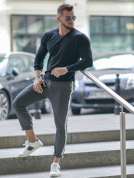  Grafitinės vyriškos chino kelnės OZONEE DJ/5529Z