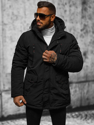 Juodi vyriška žieminė striukė OZONEE JS/5M718/392