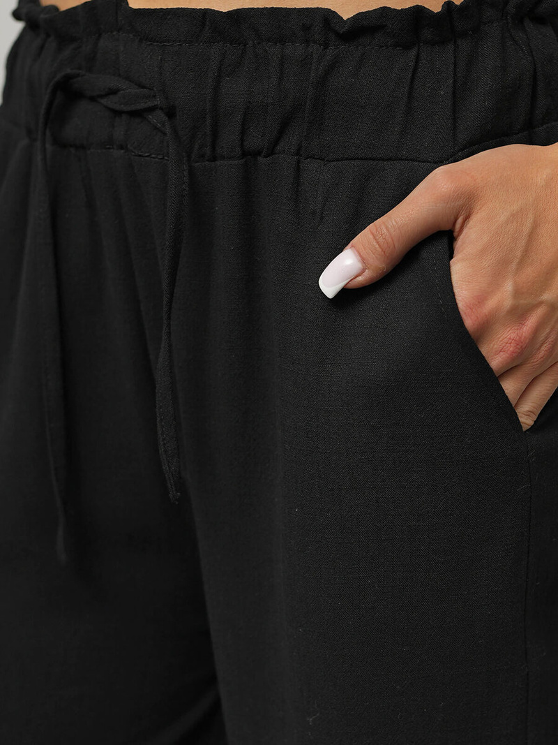 Juodos moteriškos kelnės OZONEE O/ZCH2288