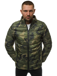 Pereinamojo laikotarpio Žaliai-kamufliažinė vyriška striukė OZONEE JS/SM80Z