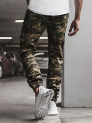 Žalios vyriškos jogger stiliaus kelnės OZONEE A/404